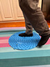 圆形指压板脚底按摩原地跑步超慢跑垫脚底穴位成人慢跑足底按摩垫 蓝色【圆形直径约55cm】 实拍图