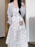 与欣碎花吊带连衣裙子女春夏装2024新品韩系甜美初恋减龄仙女中长裙 吊带连衣裙【单件】 均码【可备注码数】 实拍图