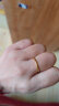 周大福母亲节礼物 婚嫁素圈足金黄金戒指(工费120) 19号 约2g EOF1 实拍图