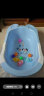 日康（rikang） 婴儿浴盆宝宝洗澡盆可搭配洗澡网加厚坐躺两用折叠浴盆 0-6岁 蓝色+戏水礼包  （无躺板） 实拍图