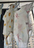 婧麒（JOYNCLEON）新生婴儿纯棉连体衣服初生宝宝无骨连身衣满月爬爬服春季四季哈衣 橙子 66cm 实拍图