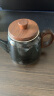 忆壶茶（YIHUTEA）玻璃茶壶泡茶家用耐高温带过滤煮茶壶可电陶炉茶水分离茶壶泡茶器 【304不锈钢内胆】烟灰茶壶 900ml 实拍图