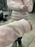 雪中飞（SNOWFLYING）轻薄鹅绒羽绒服女士2025新款卫衣拼接时尚保暖百搭秋冬保暖外套 粉色 XL 180/120-140斤 实拍图