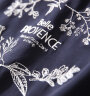 梵希蔓圆领印花打底衫女T恤ins春秋季新款宽松显瘦韩版长袖上衣 V1659 藏青色 XL 实拍图
