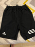 adidas速干简约舒适网球运动短裤男装夏季阿迪达斯官方 黑色/白     M 实拍图