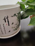 裕轩堂陶瓷花盆中国风梅兰竹菊桌面地面盆栽多肉带托盘简约绿萝吊兰植物 79084竹 特大号口径约22厘米 实拍图