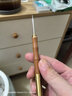 凡越黑檀实木普洱茶刀花梨茶针茶锥创意中式双用不锈钢撬茶刀茶具配件 竹节双用普洱刀（花梨木） 实拍图