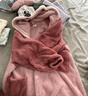 果壳（Gukoo）情侣睡衣冬款毛绒女家居服保暖连帽卡通睡袍男 米妮天堂粉睡袍 XS 实拍图