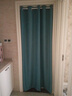 宿舍布衣含伸缩杆免打孔门帘过道遮光防蚊隔断帘挡风空调卧室厨房试衣间帘 丝绒麻-孔雀蓝 【适合门框宽0.6-1.1】帘高2.0米 实拍图