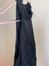 安与·洛施琪新款黑色连体裙式游泳衣女韩版性感漏背遮肚显瘦温 黑色 M (  建议80-95斤 ) 实拍图