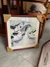 紫腾随轩吴冠中水墨画新中式现代客厅装饰画餐厅饭厅挂画卧室壁画中国风 图7 50*50cm红木色实木框 实拍图