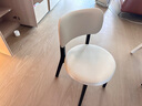 致喜北欧实木餐椅家用简约餐桌椅奶油风靠背座椅软包椅子久坐舒服餐椅 黑色实木框架-浅卡其色猫爪皮 实拍图