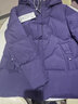 雅鹿中老年羽绒服女2025新款妈妈装短款连帽加厚老年人奶奶羽绒服外套 紫色（可拆卸连帽） 3XL （建议120-130斤） 实拍图