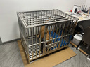 金百特【满焊加粗全方管】不锈钢狗笼子大型犬宠物狗屋狗别墅金毛哈士奇 【全方管】-长110*宽72*高95-萨摩 金毛等 折叠款满焊-免安装【带脚垫板】 实拍图