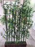 仿真竹子假竹子装饰隔断栅栏加密绿竹子塑料屏风植物墙室内室外毛竹 木底座1米长16孔 实拍图
