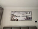 宜巢新中式客厅装饰画沙发背景墙壁画字画横幅大气山水挂画 07款海纳百川 【镶钻】210*90CM立体加钻画 实拍图