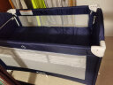 Brotish婴儿床可折叠多功能床宝宝摇床便携式高度可调新生儿床边床 青色+尿布台+置物架+音乐铃+遥杆 实拍图