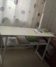 郁美时代书桌学生学习双人家用桌子长方形简易出租屋电脑桌窄靠墙长条桌 双层拉丝黑橡木色120厘米 晒单实拍图