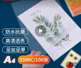 得力(deli)过塑机塑封机膜过塑膜 优质护卡膜/塑封膜305*220mm A4 55mic厚度100张/包14315 实拍图