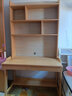 久念实木书桌书柜书架一体可升降中小学生专用学习桌写字桌家用电脑桌 原木色【实木书桌】 100*60*190CM 实拍图