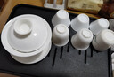 中瓷臻品德化陶瓷白瓷盖碗三才羊脂玉瓷泡茶碗不烫手大号单个茶杯茶具套装 羊脂玉白瓷5号盖碗150ml 实拍图