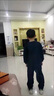 G.duck小黄鸭男童秋装套装儿童秋冬季帅气加绒卫衣运动服炸街春季衣服 卫衣藏青色+裤子藏青色 160 cm(160cm) 实拍图