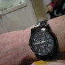 上海全自动机械表韩版时尚薄款双日历中老年夜光防水商务手表男士 瑞士精美腕表保十年--全黑 实拍图
