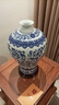 傲世景德镇陶瓷器青花瓷花瓶工艺品客厅摆件玄关办公室博古架装饰品 大号青花缠枝莲梅瓶+底座+证书 实拍图