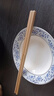 竹筷子无漆无蜡中式传统中华筷子家用方头筷特色饭店无漆无蜡天然 中华筷20双 实拍图