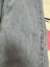 真维斯（JEANSWEST）牛仔裤女秋季宽松阔腿裤子女潮流韩版小个子直筒裤简约浅蓝S 实拍图