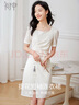初申夏季短袖连衣裙女国风新中式古典优雅气质白裙子S141Q1016 实拍图