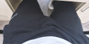 骆驼（CAMEL）直筒运动裤男子休闲针织卫裤长裤 CB1225L0784 黑色 XL 实拍图