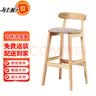 钱柜家用组装款实木高脚凳前台吧台椅北欧创意酒吧椅坐高62cm 实拍图