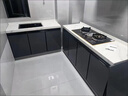 禧普森2025新款橱柜岩板台面不锈钢橱柜大理石厨房一体灶台柜水槽柜储物 PET门板-单盆款 加厚版 160公分【岩板】 实拍图