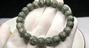 欧梵洛 石玉料星月手串海南原生态翡翠绿阴皮星月菩提男女单圈佛珠 【翡翠绿手串 /素串】(11×10mm) 实拍图