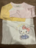 戴维贝拉（DAVE＆BELLA）【Hello·Kitty联名】童装儿童t恤女童长袖上衣洋气宝宝打底衫 米白 130 cm（建议身高120-130cm） 实拍图