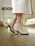 爱步（ECCO）靴子女 百搭圆头高跟切尔西女靴牛皮靴 雕塑222683 石灰色22268301378 37 实拍图