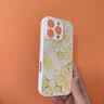 素洛新款桃花苹果iPhone17promax手机壳Air液态小羊皮16pro防摔15plus高级感14男女情侣12保护壳11全包 古董白【桃花】 iPhone 16 Pro 实拍图