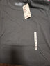 无印良品（MUJI）男式 水洗粗棉线圆领短袖T恤 男士打底衫纯棉全棉 男装 深灰色 AB1MCC4S M (170/92A) 实拍图
