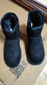 热风男鞋雪地靴冬季新款男士时尚雪地靴加绒加厚保暖经典款短筒靴 01黑色 42 (260mm) (偏大半码) 实拍图