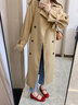 GARNUO卡其色风衣外套女中长款2025春秋季新款高级感小个子薄款休闲大衣 卡其色 S【101-115】 实拍图
