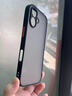 暴走适用苹果16手机壳 iPhone16保护套 硅胶软边半透明撞色磨砂抗指纹男女款防摔壳 幻夜黑 实拍图