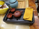 HAOMINGTIAN功夫茶具储水式小茶盘黑檀木茶台办公茶托盛水茶海茶具托盘 黑檀雅檀小盛水（33x20x5.5cm） 实拍图