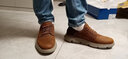 斯凯奇（Skechers）男商务休闲运动皮鞋男鞋一脚蹬缓震软底商务鞋通勤鞋205046 深棕色/CDB 41 实拍图