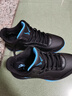 乔丹QIAODAN男鞋球鞋2025毒液皮面防水低帮篮球鞋缓震防滑运动鞋 黑色/天蓝 41 实拍图
