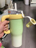 物生物（RELEA）巨无霸吸管保温杯大容量水杯女生高颜值保冷车载冰霸杯子生日礼物 青梅起泡酒-1.3L【316L内胆 带原装茶漏】 实拍图