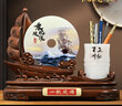 匠驴一帆风顺帆船办公室工艺摆件高档玉石平安扣笔筒公司乔迁开业礼物 小号 长33.4宽11.6高26.6CM 实拍图