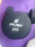 品健（PINJIAN）浸塑哑铃女士家用塑形训练手臂男士健身器材套装 暗夜蓝/5KG*2 实拍图
