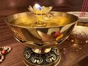 盛凡 纯黄铜供佛铜油灯供灯佛前长明灯油灯架套装家用供奉食用油灯 1号款/高10cm+浮漂+莲花架 实拍图