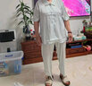 红豆睡衣女清爽仿真丝短袖长裤套装柔滑垂顺小翻领家居服 勿忘草蓝170 实拍图